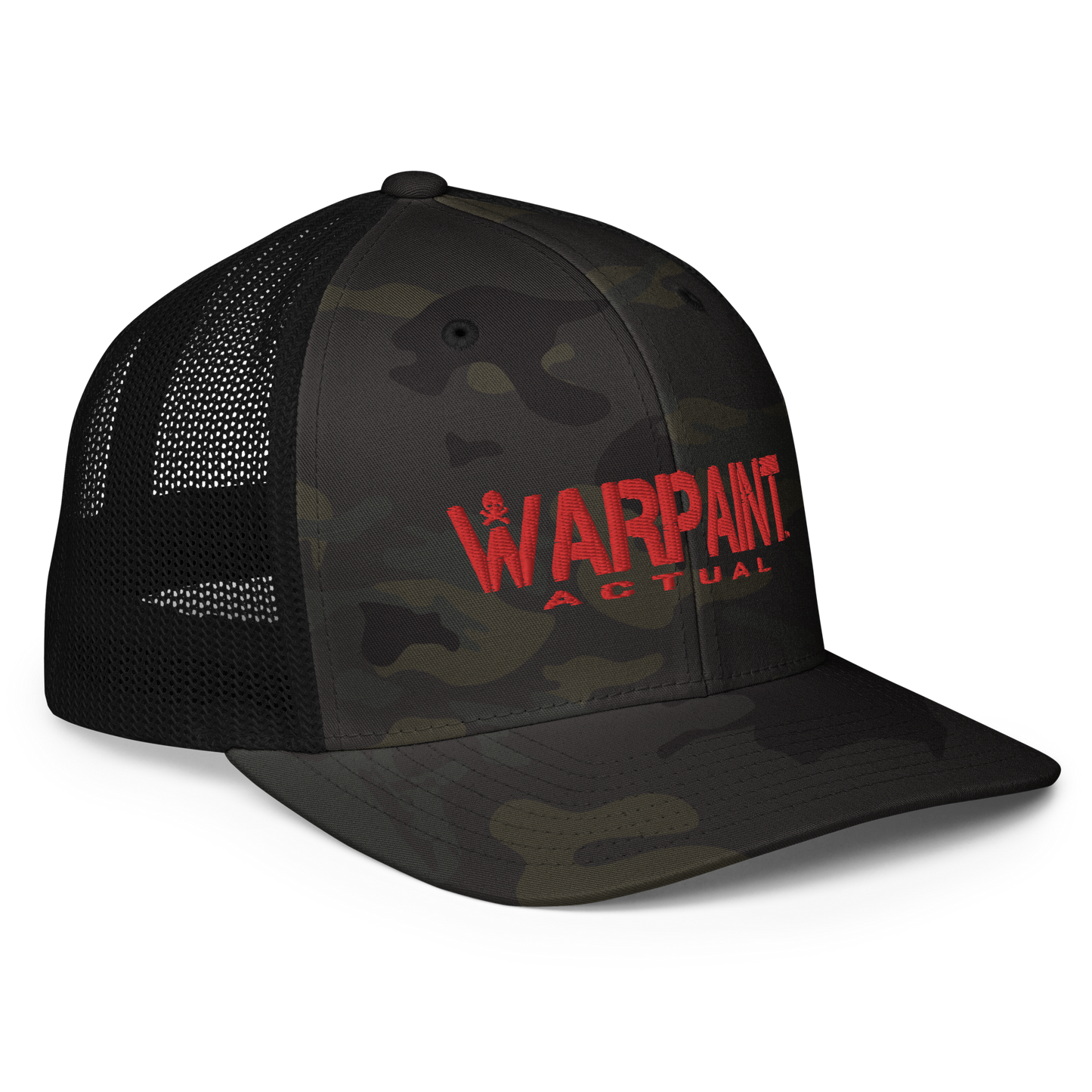 WP ACTUAL BLK MULTICAM Closed-back trucker cap