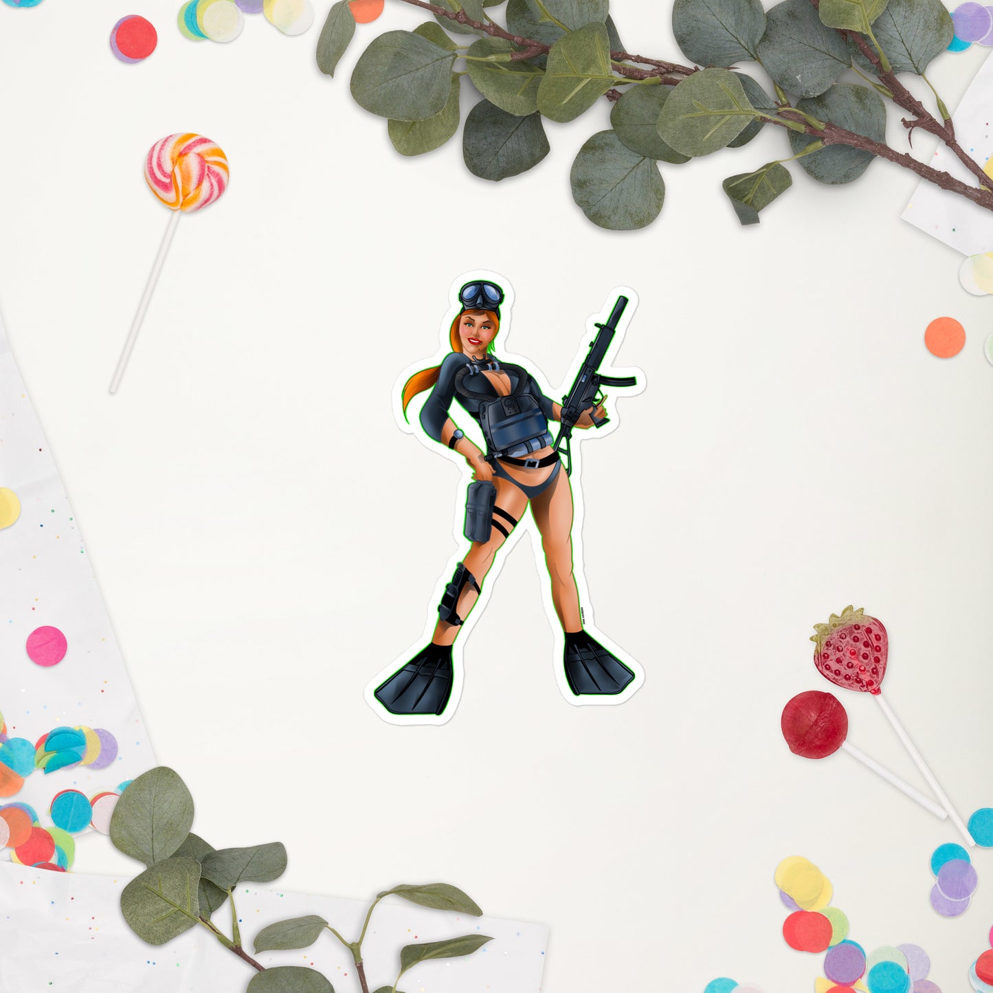 FEELIN' FROGGY: PIN UP SERIES Sticker