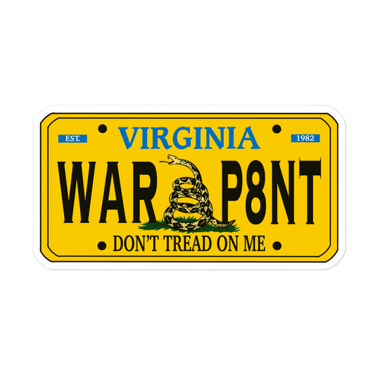 DTOM WARPAINT LICENSE PLATE Bubble-free stickers