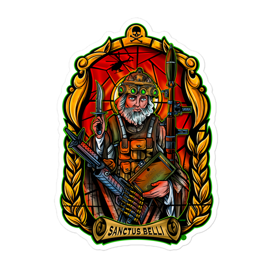 SANCTUS BELLI- The Saint of War Sticker