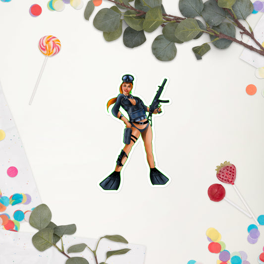 FEELIN' FROGGY: PIN UP SERIES Sticker
