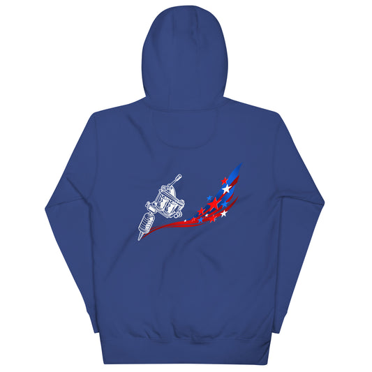 RED, WHITE & TATTOOED Unisex Hoodie